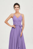 Spaghetti Straps Chiffon Wedding Guest Dress Junior Bridesmaid Dresses Occasion Gowns