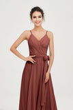 Spaghetti Straps Chiffon Wedding Guest Dress Junior Bridesmaid Dresses Occasion Gowns