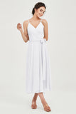 Spaghetti Straps Chiffon Wedding Guest Dress Junior Bridesmaid Dresses Occasion Gowns
