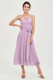Spaghetti Straps Chiffon Wedding Guest Dress Junior Bridesmaid Dresses Occasion Gowns