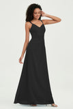 Maxi Chiffon Women's Formal Evening Dresses V Neck Bridesmaid Gowns Dress