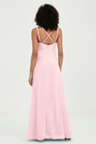 Maxi Chiffon Women's Formal Evening Dresses V Neck Bridesmaid Gowns Dress