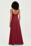 Maxi Chiffon Women's Formal Evening Dresses V Neck Bridesmaid Gowns Dress