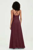Maxi Chiffon Women's Formal Evening Dresses V Neck Bridesmaid Gowns Dress