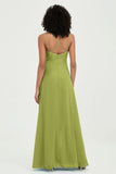 Maxi Chiffon Women's Formal Evening Dresses V Neck Bridesmaid Gowns Dress