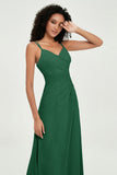 Maxi Chiffon Women's Formal Evening Dresses V Neck Bridesmaid Gowns Dress