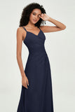 Maxi Chiffon Women's Formal Evening Dresses V Neck Bridesmaid Gowns Dress