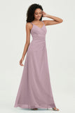 Maxi Chiffon Women's Formal Evening Dresses V Neck Bridesmaid Gowns Dress