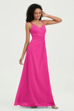 Maxi Chiffon Women's Formal Evening Dresses V Neck Bridesmaid Gowns Dress