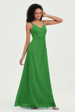 Maxi Chiffon Women's Formal Evening Dresses V Neck Bridesmaid Gowns Dress