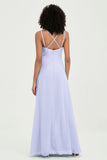 Maxi Chiffon Women's Formal Evening Dresses V Neck Bridesmaid Gowns Dress
