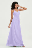 Maxi Chiffon Women's Formal Evening Dresses V Neck Bridesmaid Gowns Dress