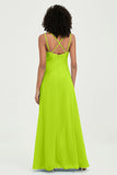 Maxi Chiffon Women's Formal Evening Dresses V Neck Bridesmaid Gowns Dress