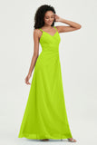 Maxi Chiffon Women's Formal Evening Dresses V Neck Bridesmaid Gowns Dress