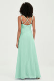 Maxi Chiffon Women's Formal Evening Dresses V Neck Bridesmaid Gowns Dress