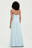 Maxi Chiffon Women's Formal Evening Dresses V Neck Bridesmaid Gowns Dress