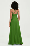 Maxi Chiffon Women's Formal Evening Dresses V Neck Bridesmaid Gowns Dress