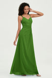 Maxi Chiffon Women's Formal Evening Dresses V Neck Bridesmaid Gowns Dress