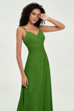 Maxi Chiffon Women's Formal Evening Dresses V Neck Bridesmaid Gowns Dress