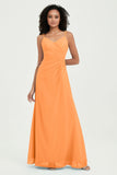 Maxi Chiffon Women's Formal Evening Dresses V Neck Bridesmaid Gowns Dress