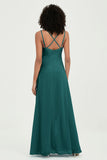 Maxi Chiffon Women's Formal Evening Dresses V Neck Bridesmaid Gowns Dress