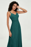 Maxi Chiffon Women's Formal Evening Dresses V Neck Bridesmaid Gowns Dress