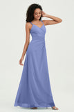 Maxi Chiffon Women's Formal Evening Dresses V Neck Bridesmaid Gowns Dress