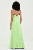 Maxi Chiffon Women's Formal Evening Dresses V Neck Bridesmaid Gowns Dress
