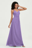 Maxi Chiffon Women's Formal Evening Dresses V Neck Bridesmaid Gowns Dress