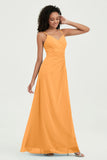 Maxi Chiffon Women's Formal Evening Dresses V Neck Bridesmaid Gowns Dress