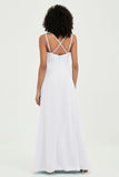 Maxi Chiffon Women's Formal Evening Dresses V Neck Bridesmaid Gowns Dress