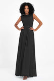 Illusion scoop neckline Chiffon bridesmaid dresses women's formal evening dress gowns
