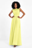 Illusion scoop neckline Chiffon bridesmaid dresses women's formal evening dress gowns