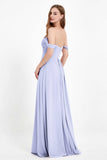 Off the Shoulder Chiffon Empire Bridesmaid Dress Pleated Ruched Long Formal Evening Gowns