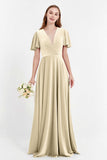 Velvet Women's Formal Evening Dresses Flutter Sleeves Mother of the Bride Dress Gowns