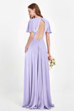 Velvet Women's Formal Evening Dresses Flutter Sleeves Mother of the Bride Dress Gowns