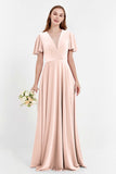 Velvet Women's Formal Evening Dresses Flutter Sleeves Mother of the Bride Dress Gowns