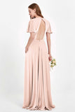 Velvet Women's Formal Evening Dresses Flutter Sleeves Mother of the Bride Dress Gowns