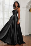 Stretch Satin Cowl Neck Formal Evening Dress Prom Gowns Bridesmaid Dresses with Slit