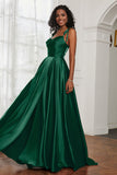 Stretch Satin Cowl Neck Formal Evening Dress Prom Gowns Bridesmaid Dresses with Slit