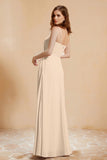 A Line Chiffon Square Bridesmaid Dress With Pockets Formal Evening Prom Dresses Gowns