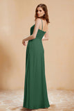 A Line Chiffon Square Bridesmaid Dress With Pockets Formal Evening Prom Dresses Gowns