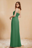A Line Chiffon Square Bridesmaid Dress With Pockets Formal Evening Prom Dresses Gowns