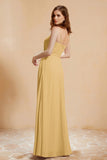 A Line Chiffon Square Bridesmaid Dress With Pockets Formal Evening Prom Dresses Gowns