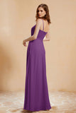 A Line Chiffon Square Bridesmaid Dress With Pockets Formal Evening Prom Dresses Gowns