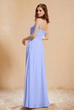 A Line Chiffon Square Bridesmaid Dress With Pockets Formal Evening Prom Dresses Gowns
