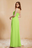 A Line Chiffon Square Bridesmaid Dress With Pockets Formal Evening Prom Dresses Gowns