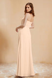 A Line Chiffon Square Bridesmaid Dress With Pockets Formal Evening Prom Dresses Gowns