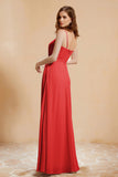 A Line Chiffon Square Bridesmaid Dress With Pockets Formal Evening Prom Dresses Gowns