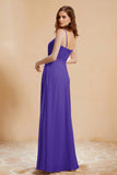 A Line Chiffon Square Bridesmaid Dress With Pockets Formal Evening Prom Dresses Gowns